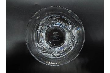 未使用　フランス　Baccarat　バカラ　STELLA(ステラ)　イヤータンブラー2014　繊細なカッティングが魅力のロックグラス2客セット(創設250周年記念、コップ、グラス、フルレッドクリスタルガラス、共箱付き)(R-079640)