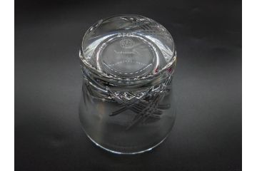 未使用　フランス　Baccarat　バカラ　STELLA(ステラ)　イヤータンブラー2014　繊細なカッティングが魅力のロックグラス2客セット(創設250周年記念、コップ、グラス、フルレッドクリスタルガラス、共箱付き)(R-079640)