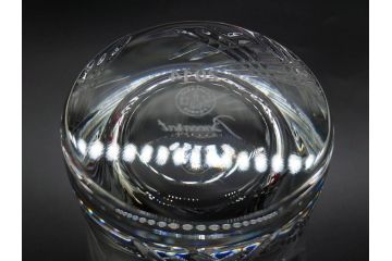 未使用　フランス　Baccarat　バカラ　STELLA(ステラ)　イヤータンブラー2014　繊細なカッティングが魅力のロックグラス2客セット(創設250周年記念、コップ、グラス、フルレッドクリスタルガラス、共箱付き)(R-079640)