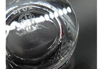 未使用　フランス　Baccarat　バカラ　STELLA(ステラ)　イヤータンブラー2014　繊細なカッティングが魅力のロックグラス2客セット(創設250周年記念、コップ、グラス、フルレッドクリスタルガラス、共箱付き)(R-079640)
