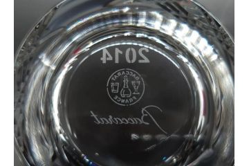 未使用　フランス　Baccarat　バカラ　STELLA(ステラ)　イヤータンブラー2014　繊細なカッティングが魅力のロックグラス2客セット(創設250周年記念、コップ、グラス、フルレッドクリスタルガラス、共箱付き)(R-079640)