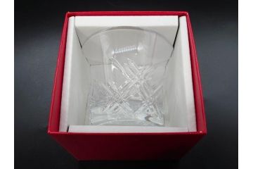 未使用　フランス　Baccarat　バカラ　STELLA(ステラ)　イヤータンブラー2014　繊細なカッティングが魅力のロックグラス2客セット(創設250周年記念、コップ、グラス、フルレッドクリスタルガラス、共箱付き)(R-079640)