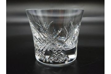 未使用　フランス　Baccarat　バカラ　STELLA(ステラ)　イヤータンブラー2014　繊細なカッティングが魅力のロックグラス2客セット(創設250周年記念、コップ、グラス、フルレッドクリスタルガラス、共箱付き)(R-079640)