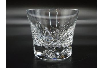 未使用　フランス　Baccarat　バカラ　STELLA(ステラ)　イヤータンブラー2014　繊細なカッティングが魅力のロックグラス2客セット(創設250周年記念、コップ、グラス、フルレッドクリスタルガラス、共箱付き)(R-079640)