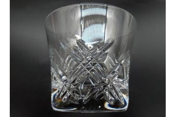 未使用　フランス　Baccarat　バカラ　STELLA(ステラ)　イヤータンブラー2014　繊細なカッティングが魅力のロックグラス2客セット(創設250周年記念、コップ、グラス、フルレッドクリスタルガラス、共箱付き)(R-079640)