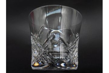 未使用　フランス　Baccarat　バカラ　STELLA(ステラ)　イヤータンブラー2014　繊細なカッティングが魅力のロックグラス2客セット(創設250周年記念、コップ、グラス、フルレッドクリスタルガラス、共箱付き)(R-079640)