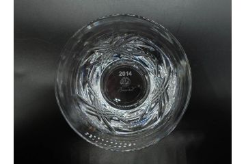 未使用　フランス　Baccarat　バカラ　STELLA(ステラ)　イヤータンブラー2014　繊細なカッティングが魅力のロックグラス2客セット(創設250周年記念、コップ、グラス、フルレッドクリスタルガラス、共箱付き)(R-079640)