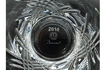 未使用　フランス　Baccarat　バカラ　STELLA(ステラ)　イヤータンブラー2014　繊細なカッティングが魅力のロックグラス2客セット(創設250周年記念、コップ、グラス、フルレッドクリスタルガラス、共箱付き)(R-079640)