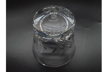 未使用　フランス　Baccarat　バカラ　STELLA(ステラ)　イヤータンブラー2014　繊細なカッティングが魅力のロックグラス2客セット(創設250周年記念、コップ、グラス、フルレッドクリスタルガラス、共箱付き)(R-079640)
