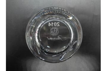 未使用　フランス　Baccarat　バカラ　STELLA(ステラ)　イヤータンブラー2014　繊細なカッティングが魅力のロックグラス2客セット(創設250周年記念、コップ、グラス、フルレッドクリスタルガラス、共箱付き)(R-079640)