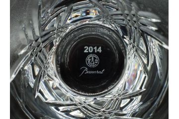 未使用　フランス　Baccarat　バカラ　STELLA(ステラ)　イヤータンブラー2014　高級感溢れるロックグラス2客セット(創設250周年記念、コップ、グラス、フルレッドクリスタルガラス、共箱付き)(R-079641)