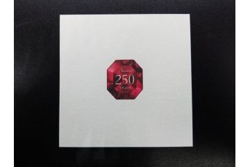 未使用　フランス　Baccarat　バカラ　STELLA(ステラ)　イヤータンブラー2014　高級感溢れるロックグラス2客セット(創設250周年記念、コップ、グラス、フルレッドクリスタルガラス、共箱付き)(R-079641)