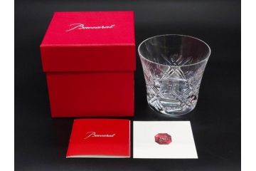 未使用　フランス　Baccarat　バカラ　STELLA(ステラ)　イヤータンブラー2014　高級感溢れるロックグラス2客セット(創設250周年記念、コップ、グラス、フルレッドクリスタルガラス、共箱付き)(R-079641)
