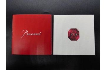 未使用　フランス　Baccarat　バカラ　STELLA(ステラ)　イヤータンブラー2014　高級感溢れるロックグラス2客セット(創設250周年記念、コップ、グラス、フルレッドクリスタルガラス、共箱付き)(R-079641)