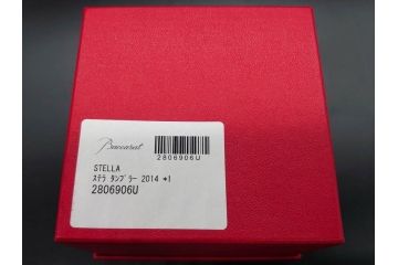 未使用　フランス　Baccarat　バカラ　STELLA(ステラ)　イヤータンブラー2014　至福のひとときを演出するロックグラス2客セット(創設250周年記念、コップ、グラス、フルレッドクリスタルガラス、共箱付き)(R-079642)