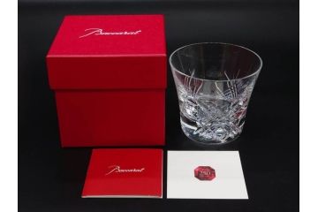 未使用　フランス　Baccarat　バカラ　STELLA(ステラ)　イヤータンブラー2014　至福のひとときを演出するロックグラス2客セット(創設250周年記念、コップ、グラス、フルレッドクリスタルガラス、共箱付き)(R-079642)