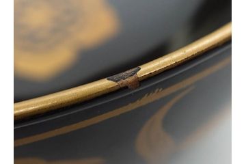 明治〜大正期　輪島塗　金蒔絵　鳳凰　高い品格を感じるお椀5客セット(鳥、牡丹、花、吸物椀、木製、漆器、漆芸、金彩、和食器、蓋付き)(R-079644)