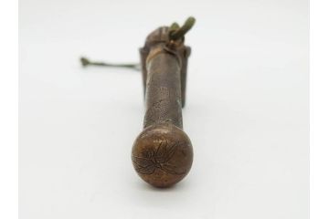古銅　彫金　家紋　獅子　トンボ　細かな細工に惹かれる矢立(ライオン、とんぼ、蜻蛉、書道具、筆記用具、文具、携帯用)(R-079646)