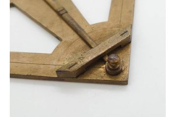 江戸期　法橋規周　黄銅　象限儀(四分儀)　羅針盤　時代を感じる測量器&方位磁針セット(コンパス、方位計、方位磁石)(R-079647)