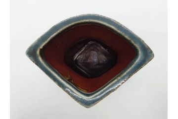 河井寛次郎　花文　独創的なデザインに心惹かれる花扁壷(花入、花器、花生、フラワーベース、共箱付き、日本工芸会シールあり)(R-079648)