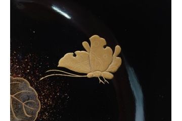 明治期　輪島塗　木製　漆器　金蒔絵　気品漂うお椀10客セット(蓮、菊、蝶、ちょう、花、蓋付き、汁椀、吸物椀、漆芸、和食器)(R-079649)