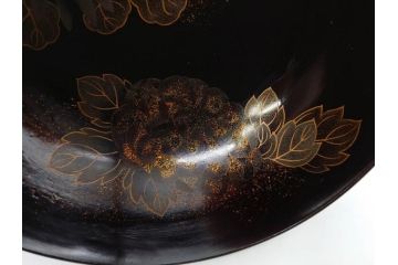 明治期　輪島塗　木製　漆器　金蒔絵　気品漂うお椀10客セット(蓮、菊、蝶、ちょう、花、蓋付き、汁椀、吸物椀、漆芸、和食器)(R-079649)