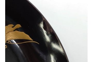 明治期　輪島塗　木製　漆器　金蒔絵　気品漂うお椀10客セット(蓮、菊、蝶、ちょう、花、蓋付き、汁椀、吸物椀、漆芸、和食器)(R-079649)