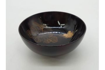 明治期　輪島塗　木製　漆器　金蒔絵　気品漂うお椀10客セット(蓮、菊、蝶、ちょう、花、蓋付き、汁椀、吸物椀、漆芸、和食器)(R-079649)