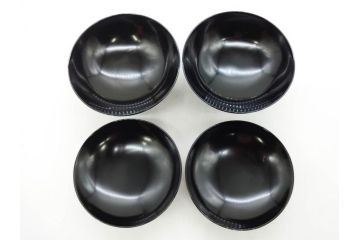 昭和期　輪島塗　漆器　木製　金蒔絵　豪華な金彩が美しいお椀9客セット(鉄線花?、漆芸、蓋付き、汁椀、吸物椀、和食器)(R-079650)