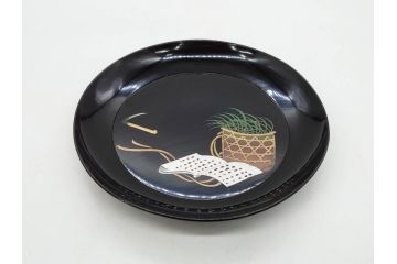 明治〜大正期　漆器　木製　気品を感じる銘々皿13枚セット(木皿、茶道具、漆芸、菓子器、小皿、和食器、和皿)(R-079651)