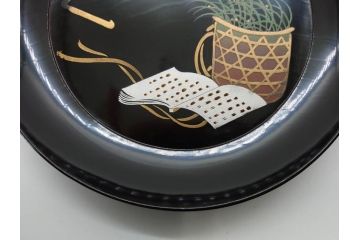 明治〜大正期　漆器　木製　気品を感じる銘々皿13枚セット(木皿、茶道具、漆芸、菓子器、小皿、和食器、和皿)(R-079651)