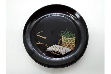 明治〜大正期　漆器　木製　気品を感じる銘々皿13枚セット(木皿、茶道具、漆芸、菓子器、小皿、和食器、和皿)(R-079651)