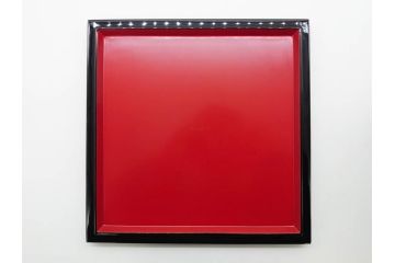 総本家濱田屋　輪島塗　漆器　木製　金蒔絵　平台付　扇面　松竹梅　格式高い雰囲気の二段重(菊、花、お重、重箱、黄袋付き、共箱付き)(R-079652)