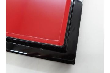 総本家濱田屋　輪島塗　漆器　木製　金蒔絵　平台付　扇面　松竹梅　格式高い雰囲気の二段重(菊、花、お重、重箱、黄袋付き、共箱付き)(R-079652)