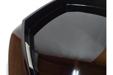 漆芸家 音丸香　蒟醤塗　漆器　木製　繊細な金彩のデザインが美しい羊歯文きんま香盆(シダ、植物、茶道、香道具、六角、お盆、トレイ、トレー、黄袋付き、共箱付き)(R-079654)