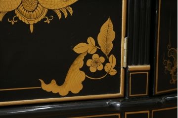 ビンテージ　高級品!!　エレガントで華やかな空間を演出してくれるシノワズリ様式のサイドボード(サイドキャビネット、収納棚、戸棚、コンソールテーブル、飾り台、ディスプレイ台、花台、ヴィンテージ、店舗什器)(R-079658)