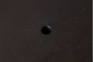中古　星野民芸(星野民藝)　桜材　2way　個性的なデザインが存在感を放つ八角炉(囲炉裏テーブル、木製火鉢、4人掛け、ダイニングテーブル、食卓)(R-079659)