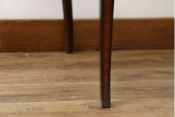 イギリスアンティーク　マホガニー材　美しい彫刻入りの上品なパーケットリーダイニングチェア(ダイニングチェア、椅子、イス、英国)(R-079664)