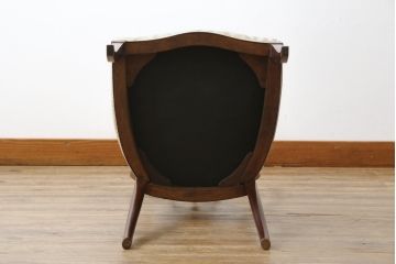 イギリスアンティーク　マホガニー材　美しい彫刻入りの上品なパーケットリーダイニングチェア(ダイニングチェア、椅子、イス、英国)(R-079664)