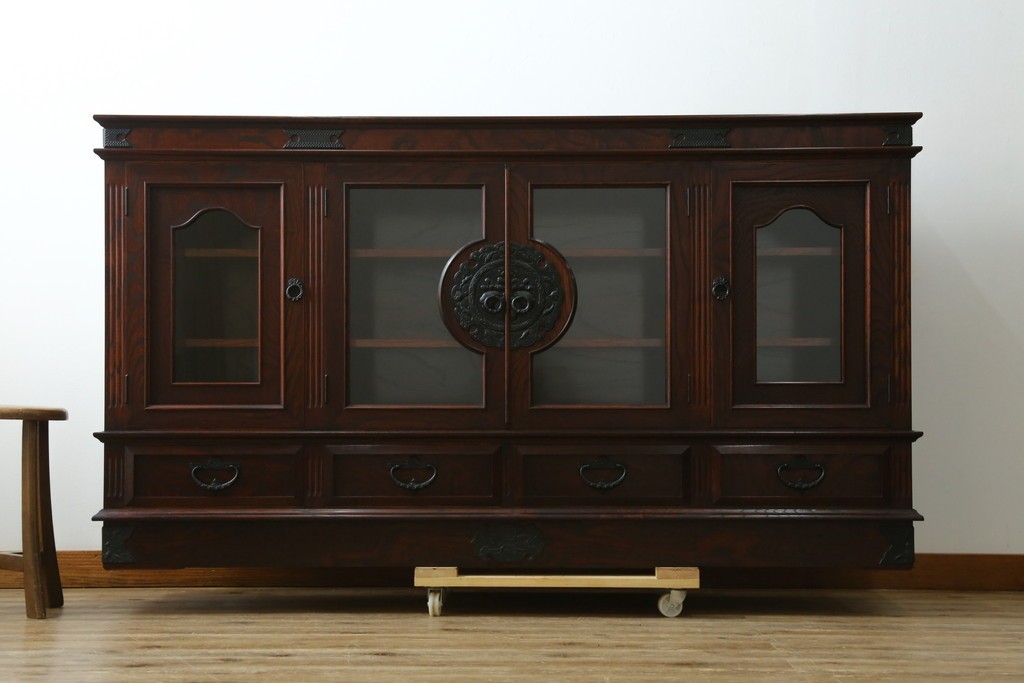 中古　美品!!　岩谷堂箪笥　和洋折衷デザインのサイドボード　定価約100万円　(R-079668)