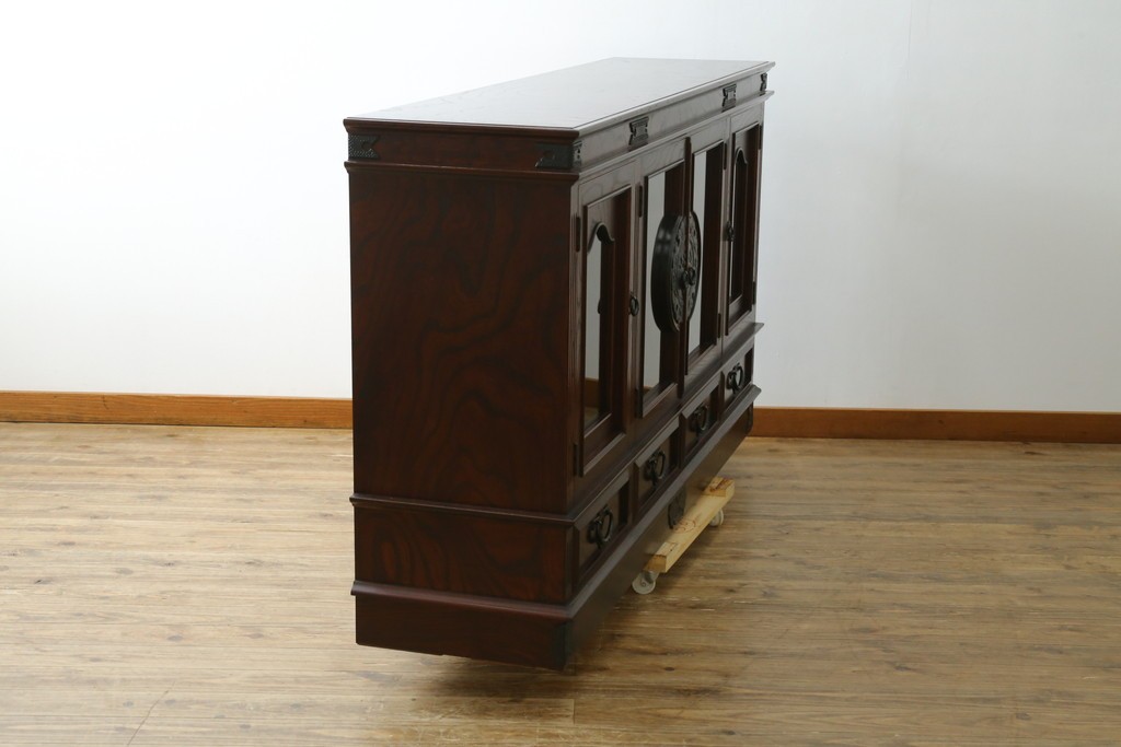 中古　美品!!　岩谷堂箪笥　和洋折衷デザインのサイドボード　定価約100万円　(R-079668)