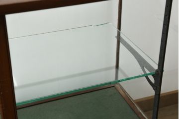 イギリスアンティーク　シンプルなデザインが取り入れやすいカウンターガラスケース(Gケース、ショーケース、ディスプレイケース、コレクションケース、飾り棚、収納棚、戸棚、陳列棚、店舗什器、英国)(R-079669)
