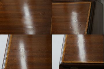 イギリスアンティーク　マホガニー材　クラシカルな雰囲気を漂わせる細身のビューローブックケース(ライティングビューロー、簿記机、引き出し、収納棚、戸棚、引き出し、在宅用デスク、在宅ワーク、在宅用、英国)(R-079670)