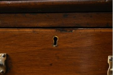 イギリスアンティーク　マホガニー材　クラシカルな雰囲気を漂わせる細身のビューローブックケース(ライティングビューロー、簿記机、引き出し、収納棚、戸棚、引き出し、在宅用デスク、在宅ワーク、在宅用、英国)(R-079670)