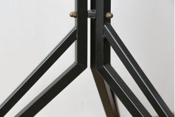 イタリアビンテージ　Lloyd's Antiques(ロイズ・アンティークス)取り扱い　真鍮とアイアンのスタイリッシュなハットスタンド(ポールハンガー、洋服掛け、ハンガーラック、店舗什器、ヴィンテージ)(R-079672)
