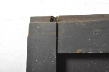 アンティーク建具　古民家インテリアにもおすすめの障子帯戸2枚セット(引き戸、板戸、格子帯戸、障子戸)(R-079673)