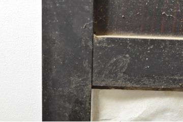アンティーク建具　古民家インテリアにもおすすめの障子帯戸2枚セット(引き戸、板戸、格子帯戸、障子戸)(R-079673)