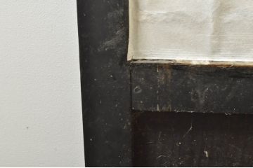 アンティーク建具　古民家インテリアにもおすすめの障子帯戸2枚セット(引き戸、板戸、格子帯戸、障子戸)(R-079673)