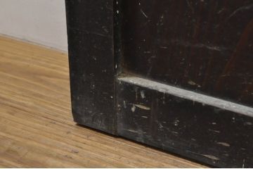 アンティーク建具　古民家インテリアにもおすすめの障子帯戸2枚セット(引き戸、板戸、格子帯戸、障子戸)(R-079673)