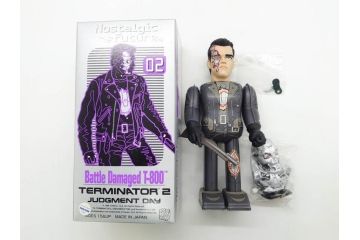 ビリケン商会 モスラ/メディコムトイ ジャイアントロボ　TERMINATOR2(ターミネーター2) T-800/X-27 EXPLORER/一晃 SPARKY ROBOT(スパーキーロボット)　ブリキのおもちゃ5点セット(ゼンマイ歩行、バトルダメージ、フィギュア、人形、玩具、特撮、外箱付き)(R-079677)